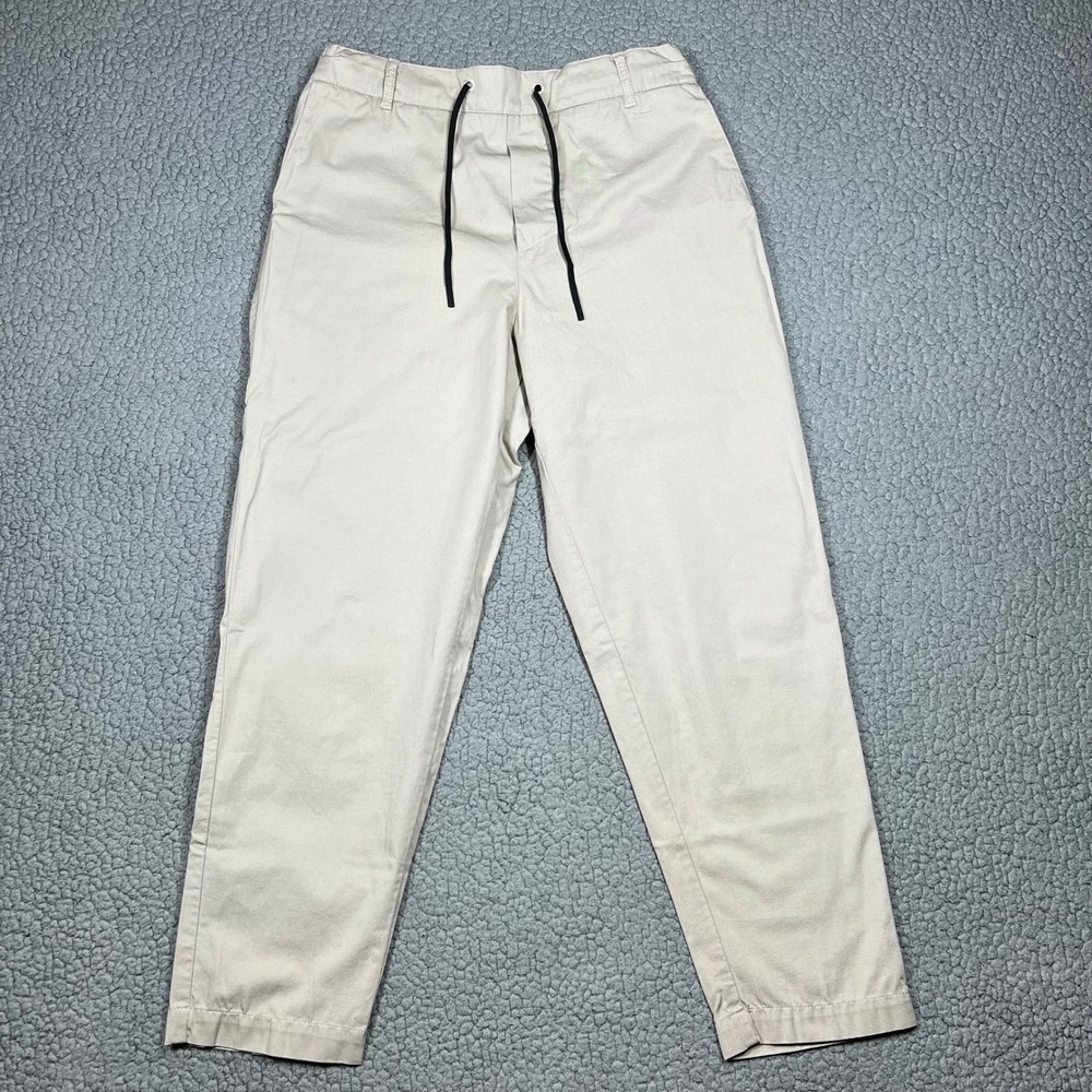 Maison Kitsune Paris Drawstring Trousers Pants Mens Size M Inseam 26" Beige